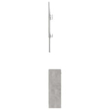 Hallway Unit Concrete Grey 100x25x76.5 cm Engineered Wood - Rear View