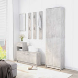 Hallway Unit Concrete Grey 100x25x76.5 cm Engineered Wood
