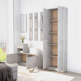 Hallway Unit Concrete Grey 100x25x76.5 cm Engineered Wood