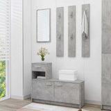 Hallway Unit Concrete Grey 100x25x76.5 cm Engineered Wood