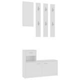 Hallway Unit High Gloss White 100x25x76.5 cm Engineered Wood