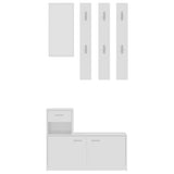 Hallway Unit High Gloss White 100x25x76.5 cm Engineered Wood