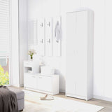 Hallway Wardrobe White 55x25x189 cm Engineered Wood - Side View