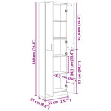 Hallway Wardrobe White 55x25x189 cm Engineered Wood - Extra Image