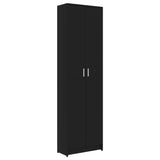 Hallway Wardrobe Black 55x25x189 cm Engineered Wood - Front View