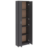 Hallway Wardrobe Grey 55x25x189 cm Engineered Wood - Rear View