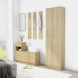 Hallway Wardrobe Sonoma Oak 55x25x189 cm Engineered Wood - Side View