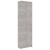 Hallway Wardrobe Concrete Grey 55x25x189 cm Engineered Wood - Front View