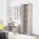 Hallway Wardrobe Concrete Grey 55x25x189 cm Engineered Wood - Top-Down View
