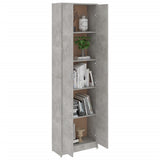 Hallway Wardrobe Concrete Grey 55x25x189 cm Engineered Wood - 45-Degree Angle