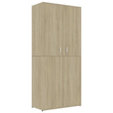 Shoe Cabinet Sonoma Oak 80x39x178 cm Engineered Wood