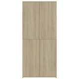 Shoe Cabinet Sonoma Oak 80x39x178 cm Engineered Wood