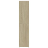 Shoe Cabinet Sonoma Oak 80x39x178 cm Engineered Wood - Close-Up Angle