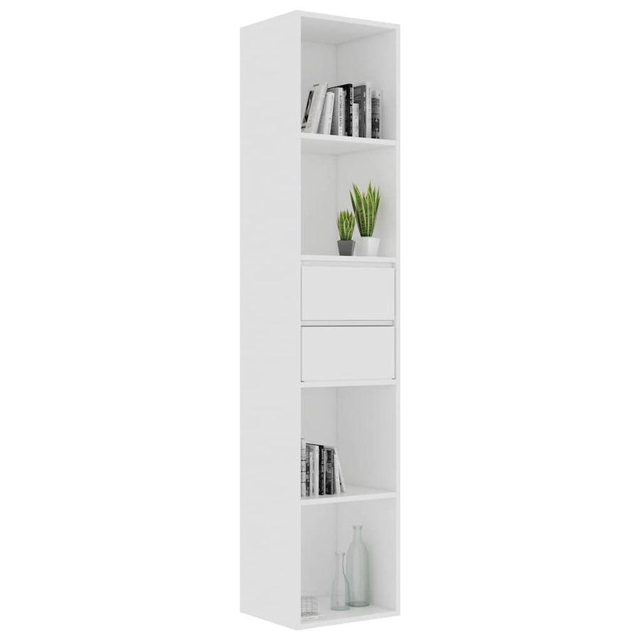 Book Cabinet White 36x30x171 cm Engineered Wood