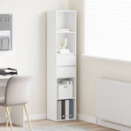 Book Cabinet White 36x30x171 cm Engineered Wood