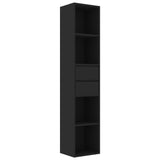 Book Cabinet Black 36x30x171 cm Engineered Wood - Front View