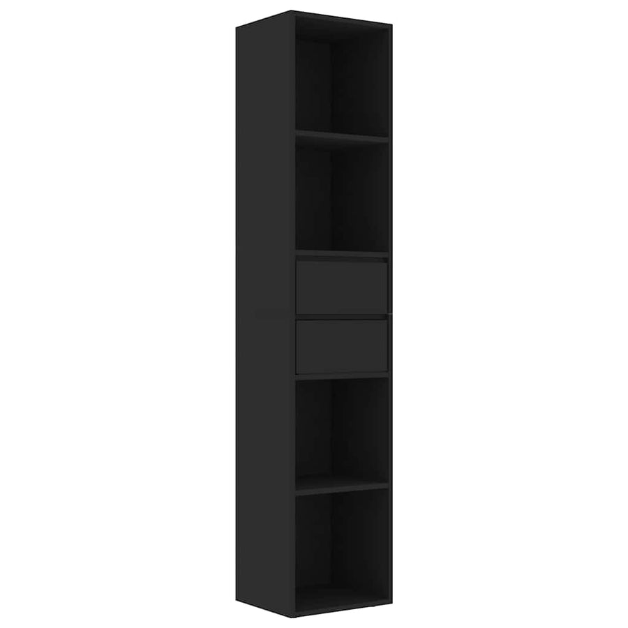 Book Cabinet Black 36x30x171 cm Engineered Wood