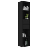 Book Cabinet Black 36x30x171 cm Engineered Wood - Side View