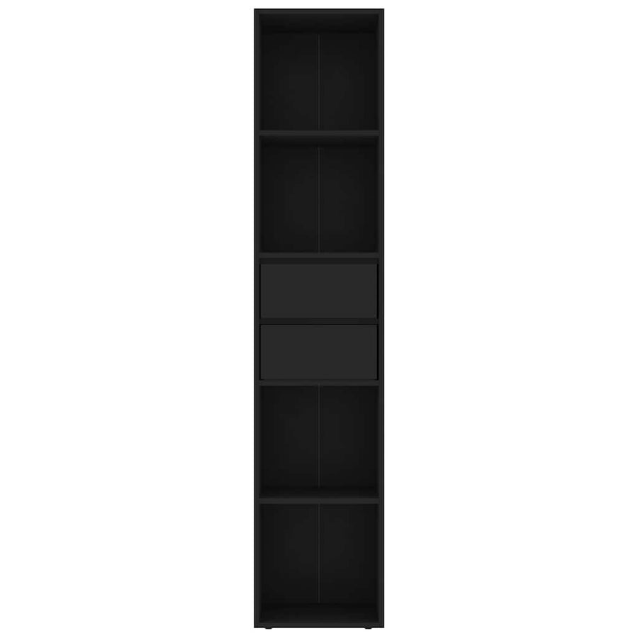 Book Cabinet Black 36x30x171 cm Engineered Wood
