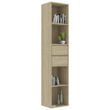 Book Cabinet Sonoma Oak 36x30x171 cm Engineered Wood - Side View