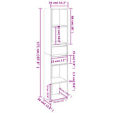 Book Cabinet Sonoma Oak 36x30x171 cm Engineered Wood