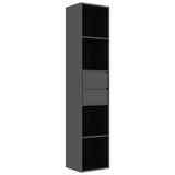 Book Cabinet High Gloss Black 36x30x171 cm Engineered Wood