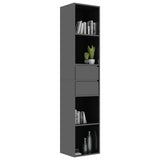 Book Cabinet High Gloss Black 36x30x171 cm Engineered Wood - Side View