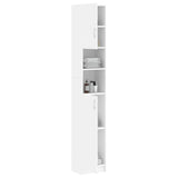 Bathroom Cabinet White 32x25.5x190 cm Engineered Wood - Top-Down View