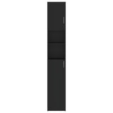 Bathroom Cabinet Black 32x25.5x190 cm Engineered Wood