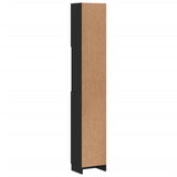 Bathroom Cabinet Black 32x25.5x190 cm Engineered Wood - Low Angle