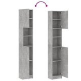 Bathroom Cabinet Concrete Grey 32x25.5x190 cm Engineered Wood - Extra Image
