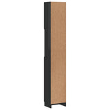 Bathroom Cabinet High Gloss Black 32x25.5x190 cm Engineered Wood - Low Angle
