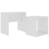 Coffee Table Set White 48x30x45 cm Engineered Wood - Front View