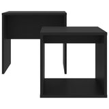 Coffee Table Set Black 48x30x45 cm Engineered Wood - Top-Down View