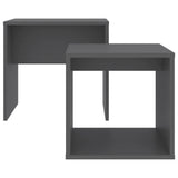 Coffee Table Set Grey 48x30x45 cm Engineered Wood - Top-Down View