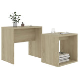 Coffee Table Set Sonoma Oak 48x30x45 cm Engineered Wood - Side View