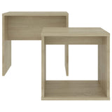 Coffee Table Set Sonoma Oak 48x30x45 cm Engineered Wood - Top-Down View
