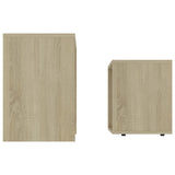 Coffee Table Set Sonoma Oak 48x30x45 cm Engineered Wood - 45-Degree Angle