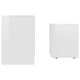 Coffee Table Set High Gloss White 48x30x45 cm Engineered Wood