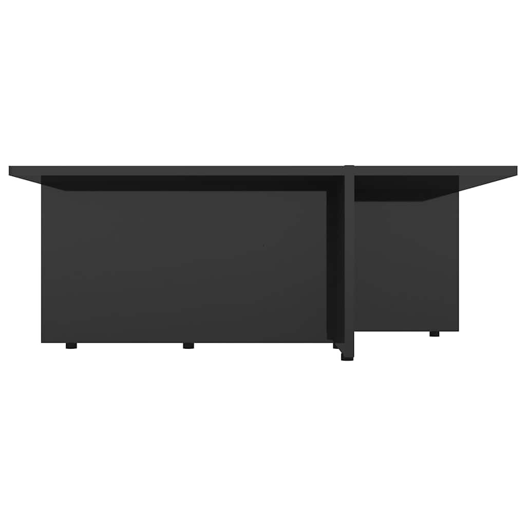 Coffee Table High Gloss Black 79.5x79.5x30 cm Engineered Wood