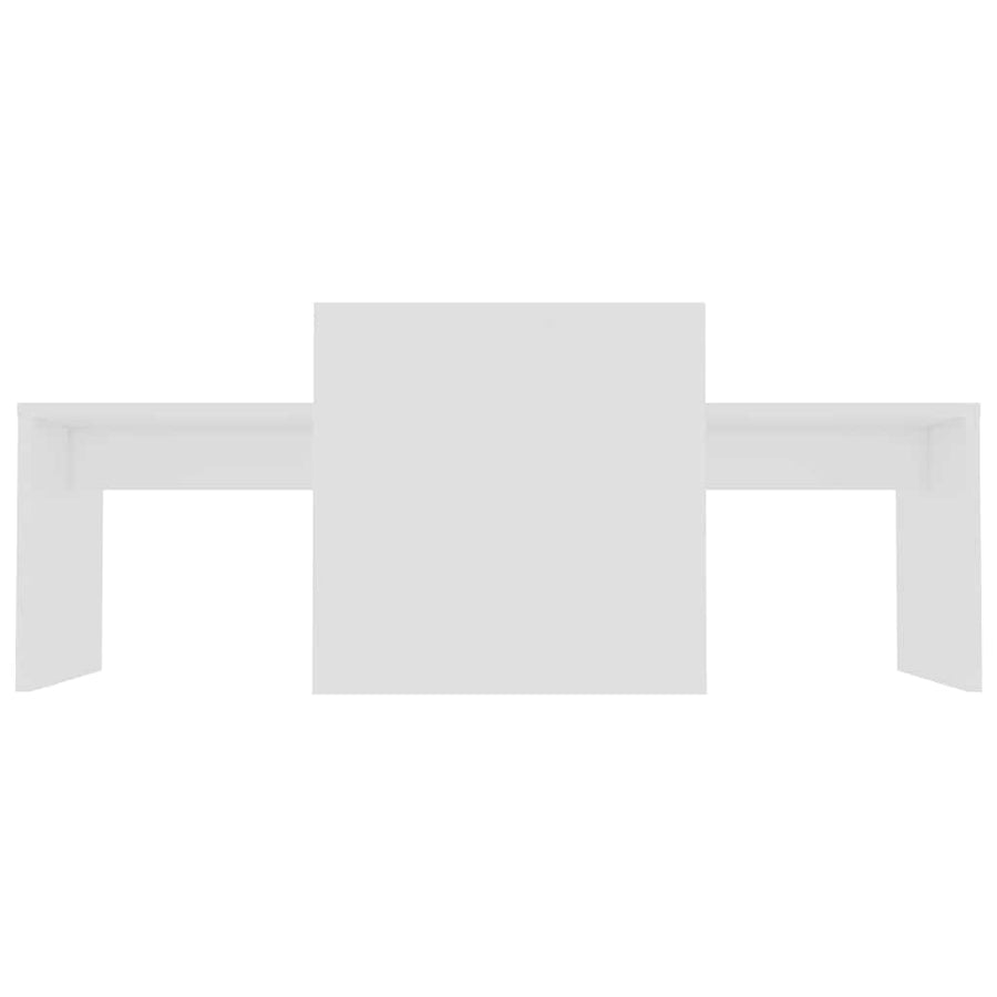 Coffee Table Set White 100x48x40 cm Engineered Wood