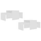 Coffee Table Set White 100x48x40 cm Engineered Wood