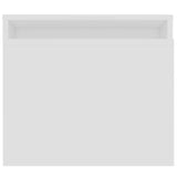 Coffee Table Set White 100x48x40 cm Engineered Wood - Rear View