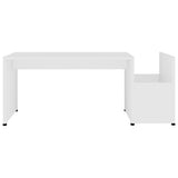 Coffee Table White 90x45x35 cm Engineered Wood - Top-Down View