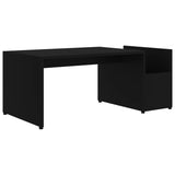 Coffee Table Black 90x45x35 cm Engineered Wood - Front View