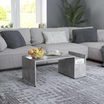 Coffee Table Concrete Grey 90x45x35 cm Engineered Wood