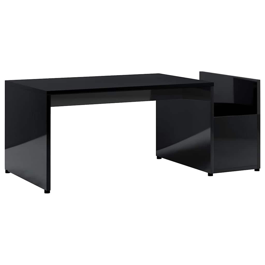 Coffee Table High Gloss Black 90x45x35 cm Engineered Wood