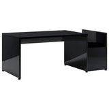 Coffee Table High Gloss Black 90x45x35 cm Engineered Wood