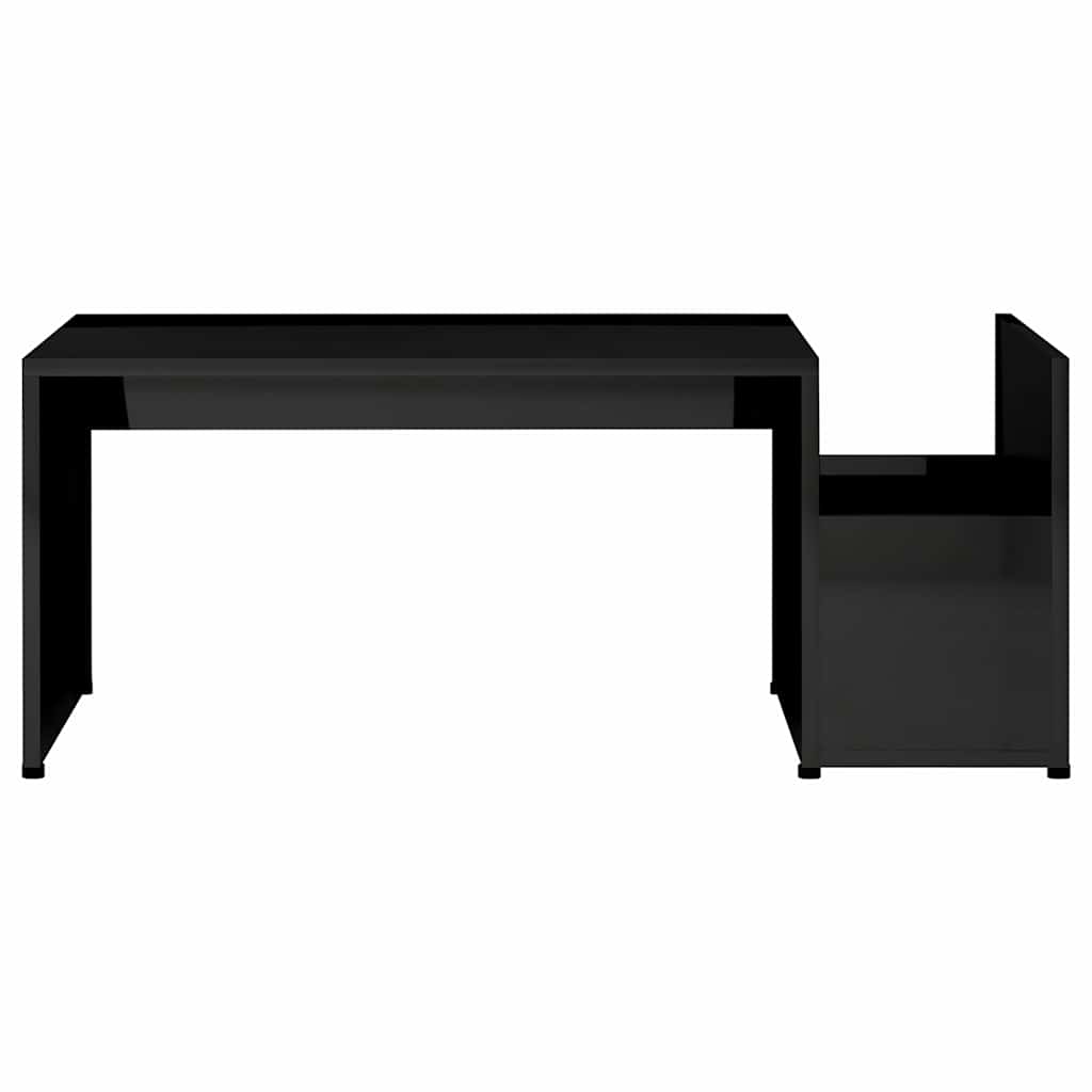 Coffee Table High Gloss Black 90x45x35 cm Engineered Wood