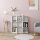 Book Cabinet White 90x30x90 cm Engineered Wood - Side View